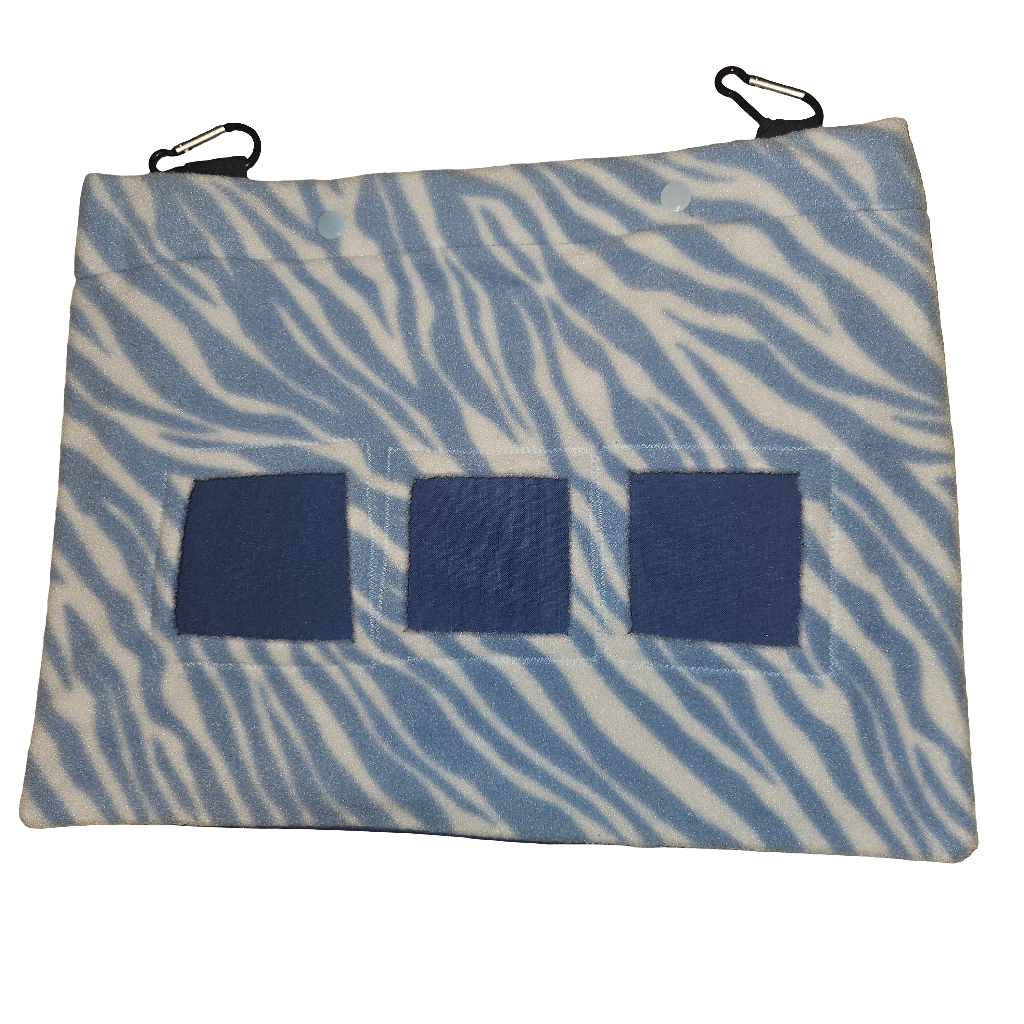 Hay Bags Large - Fleece (Blue Zebra)